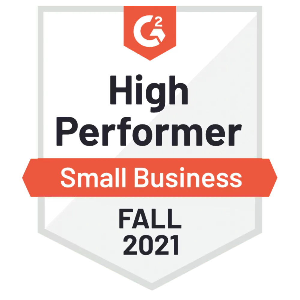 G2 High performer - Small business - Fall 2021 - CINCEL