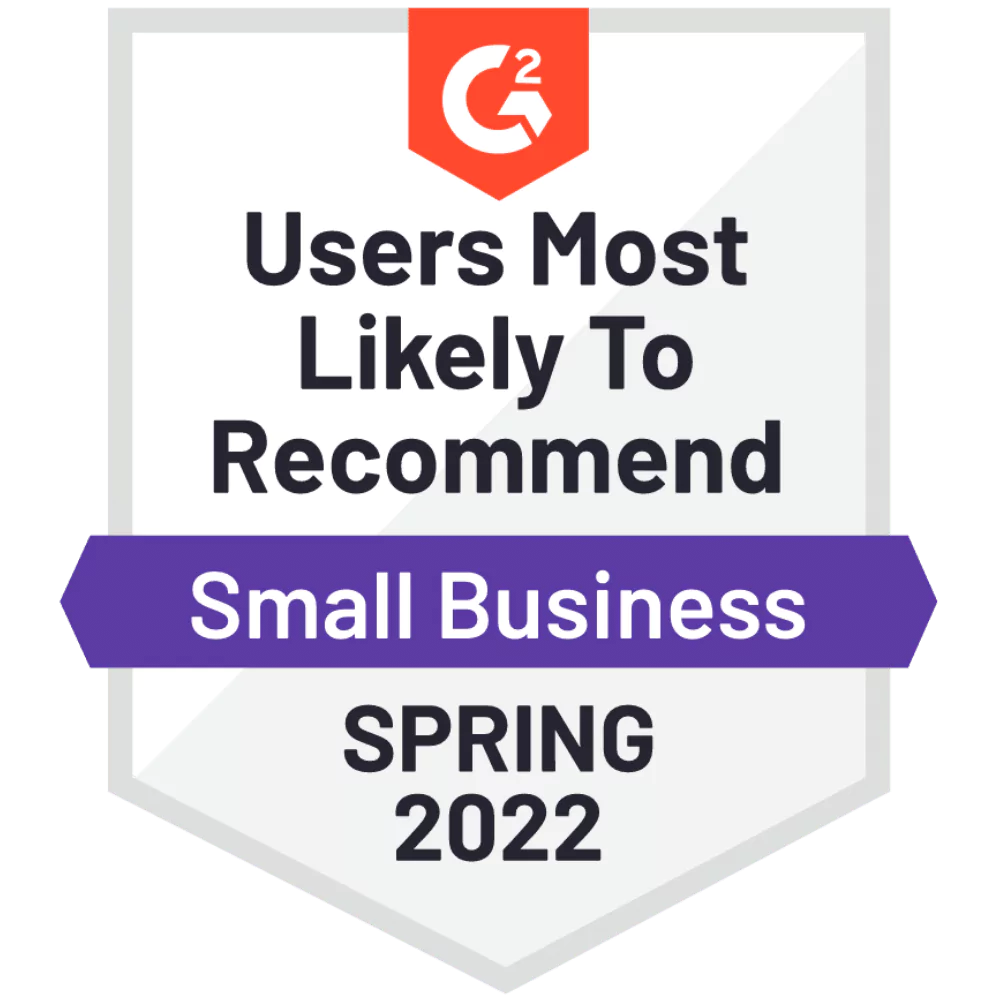G2 Users most likely to recommend - Small business - Spring 2022 - CINCEL