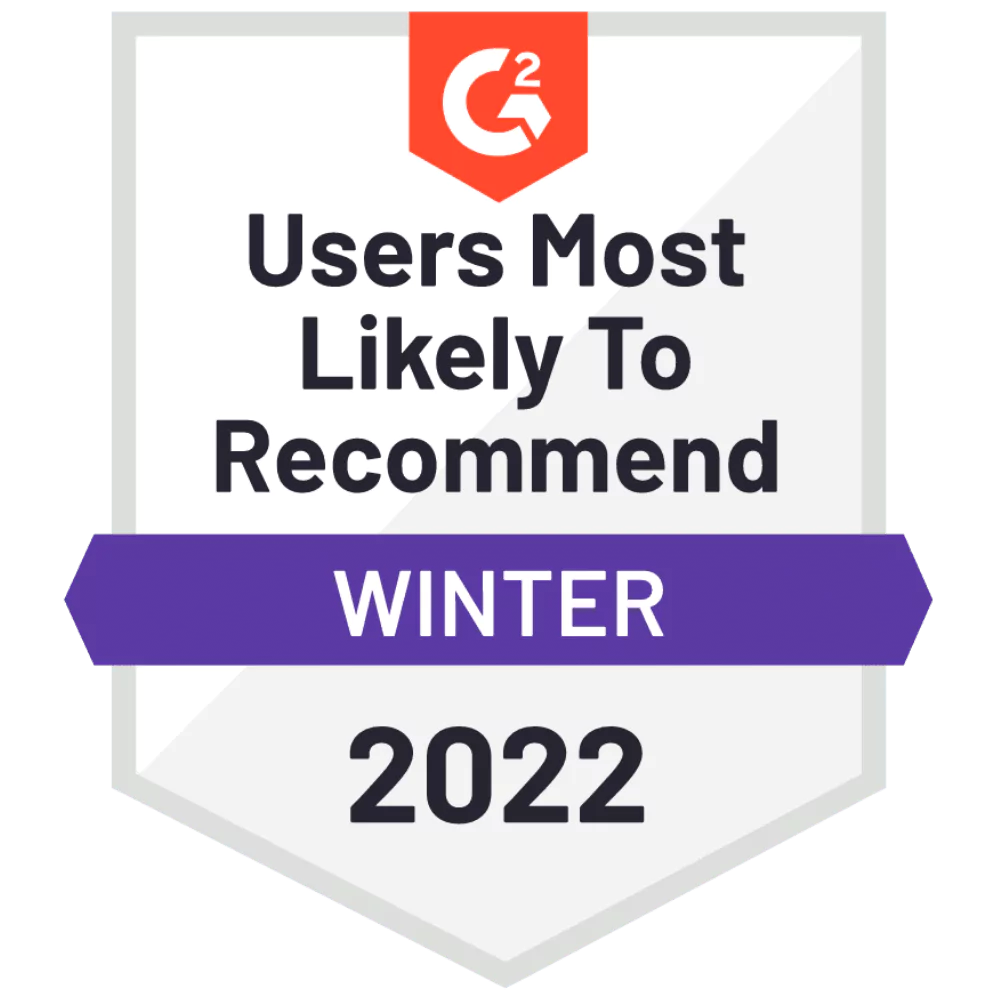 G2 Users most likely to recommend - Winter 2022 - CINCEL