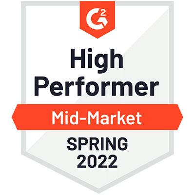 G2 High performer - Mid-Market - Spring 2022 - CINCEL