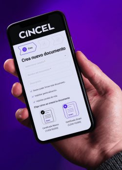 cincel suite crear nuevo documento a firmar con certificado smart fondo morados